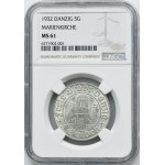 Free City of Danzig, 5 gulden 1932 Church - NCG MS61