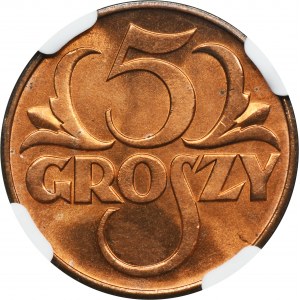 5 pennies 1938 - NGC MS66 RD