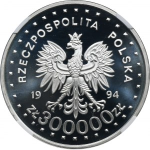 300 000 zl 1994 50. výročie Varšavského povstania - NGC PF69 ULTRA CAMEO