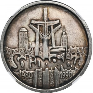 100.000 złotych 1990 Solidarność - TYP B - NGC MS64