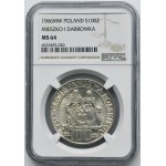 100 zlotých 1966 Mieszko i Dąbrówka - NGC MS64