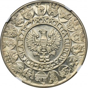 100 zlatých 1966 Mieszko i Dąbrówka - NGC MS65