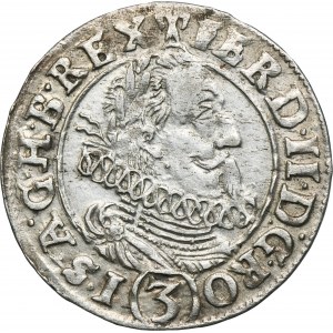 Slezsko, Habsburkové, Ferdinand II, 3 Krajcary Wrocław 1627 HR