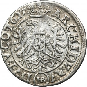 Silesia, Habsburg rule, Ferdinand II, 3 Kreuzer Breslau 1627 HR