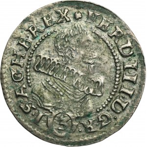 Sliezsko, habsburská vláda, Ferdinand III, 3 Krajcary Kłodzko 1637 HR