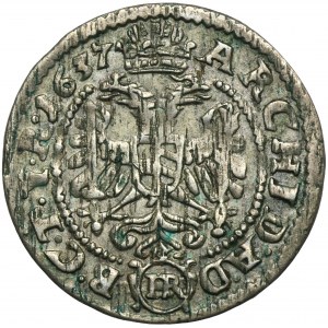 Silesia, Hasburg rule, Ferdinand III, 3 Kreuzer Glatz 1637 HR