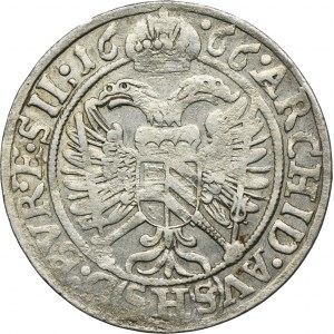 Slezsko, Habsburkové, Leopold I., 3 Krajcary Wrocław 1666 SHS - NIENOTATED