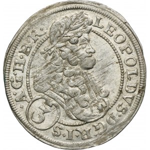 Slezsko, Habsburkové, Leopold I., 3 Krajcary Brzeg 1696 CB - NEZNÁMÝ