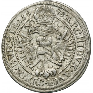 Slezsko, Habsburkové, Leopold I., 3 Krajcary Brzeg 1698 CB