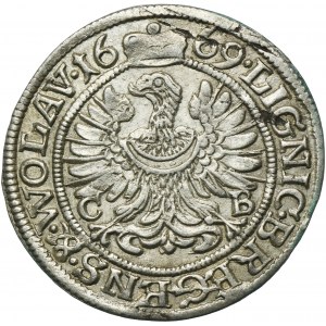 Slezsko, knížectví legnicko-brzesko-wołowskie, Krystian Wołowski, 3 Krajcary Brzeg 1669 CB