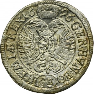 Austria, Leopold I, 3 Kreuzer Prague 1696 GE