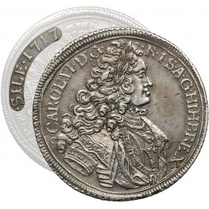Sliezsko, Habsburgovci, Karol VI, Thaler Wroclaw 1717 - RARE