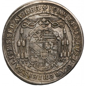 Austria, Archbishopric of Salzburg, Johann Ernst von Thun Hohenstein, 1/2 Thaler Salzburg 1707 - RARE