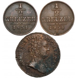 Set, Austria, Franz I and Franz Joseph I, Kreuzer (3 pcs.)