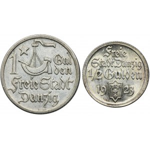 Set, Free City of Danzig, Gulden (2 pcs.)