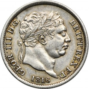 Great Britain, George III, 6 Pence 1816