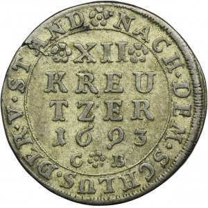 Německo, Arcibiskupství Mohuč, Anselm Franz z Ingelheimu, 12 Krajcars 1693 CB
