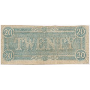 USA, Confederate States, 20 Dollars 1864