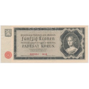 Bohemia & Moravia, 50 Korun 1940 - SPECIMEN -