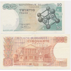 Belgium, 20-50 Francs 1964-66 (2 pcs.)