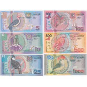 Suriname, lot 5-1.000 Guldens 2000 (6 pcs.)