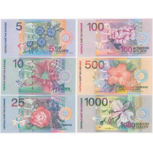 Surinam, sada 5-1 000 guldenov 2000 (6 kusov).