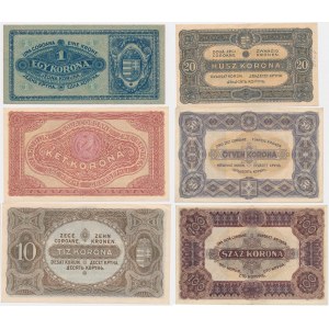 Hungary, set 1-100 Korona 1920 (6 pcs.)