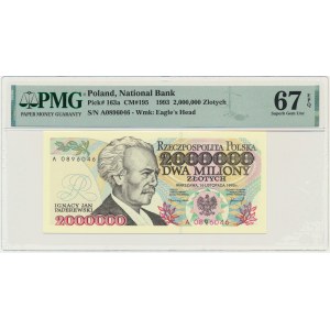 2 miliony złotych 1993 - A - PMG 67 EPQ