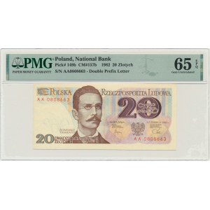 20 złotych 1982 - AA - PMG 65 EPQ