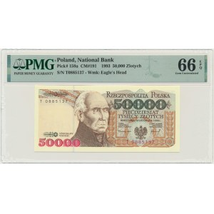 50 000 PLN 1993 - T - PMG 66 EPQ