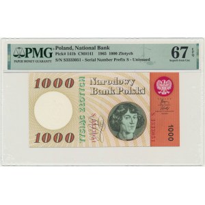 1.000 złotych 1965 - S - PMG 67 EPQ