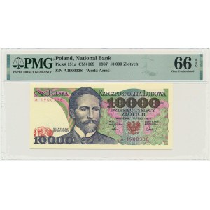 10,000 PLN 1987 - A - PMG 66 EPQ