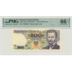 200 złotych 1976 - L - PMG 66 EPQ - bardzo rzadkie