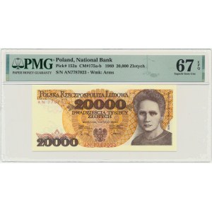 20.000 złotych 1989 - AN - PMG 67 EPQ