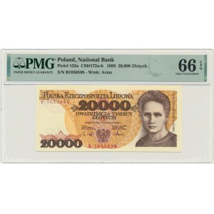 20.000 złotych 1989 - B - PMG 66 EPQ -