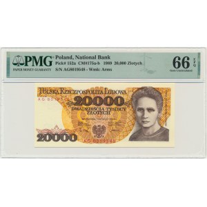 20.000 złotych 1989 - AG - PMG 66 EPQ