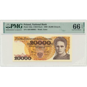 20.000 złotych 1989 - AB - PMG 66 EPQ