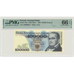 100.000 złotych 1990 - AP - PMG 67 EPQ - niski numer seryjny