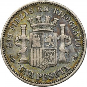 Hiszpania, Rząd Tymczasowy, 1 Peseta Madryt 1869