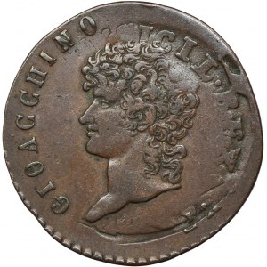 Taliansko, Neapolské kráľovstvo, Joachim Murat, 3 Centesimi Neapol 1813 - RARE