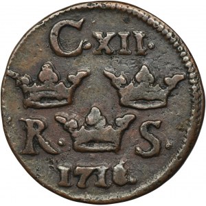 Sweden, Karl XII, 1/6 Öre Avesta 1718