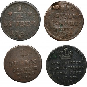 Set, Germany, Coins and Token (4 pcs.)