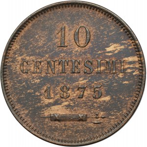 San Marino, Republic, 10 Centesimi Milan 1875