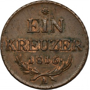 Rakúsko, František II, 1 Krajcar Viedeň 1816 A
