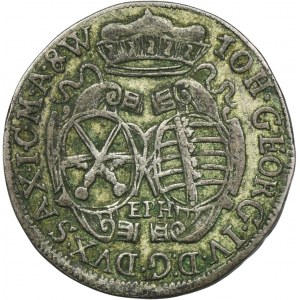 Nemecko, Saské kurfirstvo, Ján Juraj IV., 1/12 toliarov (dva toliare) Lipsko 1694 EPH