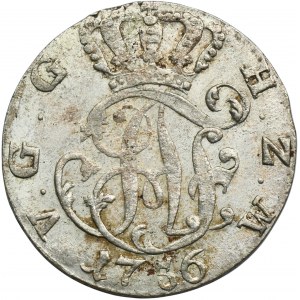 Nemecko, Meklenbursko-Strelitzské vojvodstvo, Adolf Friedrich IV, 1/6 Thaler Strelitz 1756 HCB