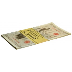 Nemecko, bankový balík 1 000 mariek 1910 (20 kusov).