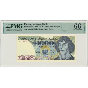 1.000 złotych 1975 - AY - PMG 66 EPQ