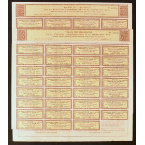 Warschau, 4,5% Anleihe der Stadt Warschau 1931, Anleihe 66,50 Zloty - Satz von 4.