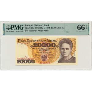 20.000 złotych 1989 - T - PMG 66 EPQ